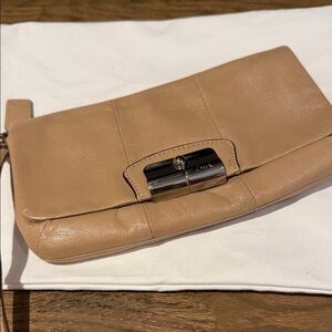 Tan Leather Clutch